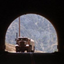 Una scena di Duel, diretto da Steven Spielberg