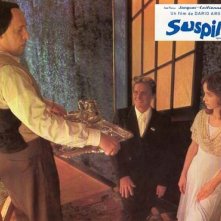 Gisueppe Transocchi, Alida Valli e Jessica Harper in una lobbycard promozionale per Suspiria