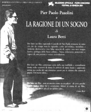 La locandina di Pier Paolo Pasolini e la ragione di un sogno