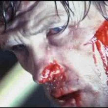 Il volto insanguinato di Nick Nolte (Sam Bowden) in CAPE FEAR - IL PROMONTORIO DELLA PAURA