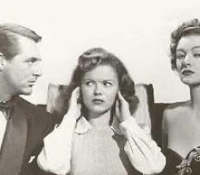 Cary Grant, Sherley Temple e Mirna Loy in una foto promozionale de L'INTRAPRENDENTE SIGNOR DICK