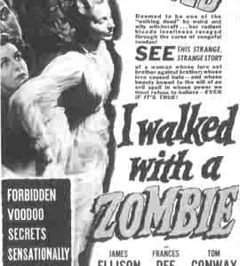 Una locandina di HO CAMMINATO CON UNO ZOMBIE