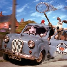 Una scena del divertente Wallace & Gromit: The Curse of the Were-Rabbit