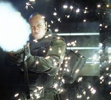 Dwayne Johnson in una scena di Doom