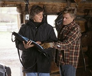 Lasse Hallstrom e Robert Redford sul set de Il vento del perdono