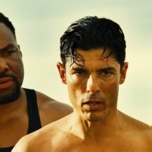 Alessandro Gassman in una scena dell'action Transporter: extreme