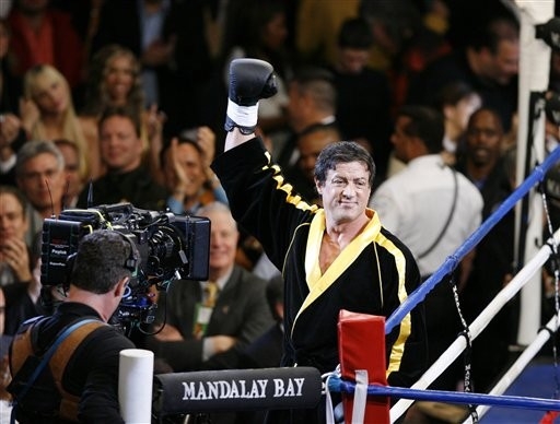 Sylvester Stallone sul set del suo film 'Rocky Balboa'