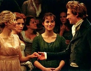 Rosamund Pike, Keira Knightley e Simon Woods in Orgoglio e Pregiudizio