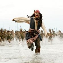 Johnny Depp nel film Pirates of the Caribbean: Dead Man's Chest