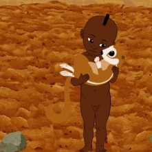 una scena del cartoon Kirikù e gli animali selvaggi