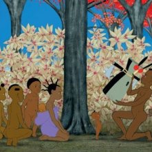 una colorata sequenza di Kirikù e gli animali selvaggi