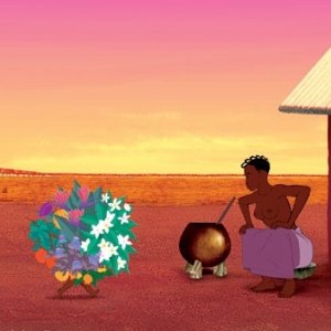 una immagine del film d'animazione Kirikù e gli animali selvaggi