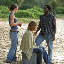 Evangeline Lilly,  Harold Perrineau e Josh Holloway in una scena dell'episodio 10 della seconda stagione di Lost
