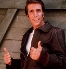 Henry Winkler in una scena di Happy Days