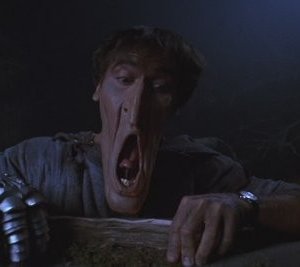 Una scena de L'armata delle Tenebre (terzo film della saga di Evil Dead)