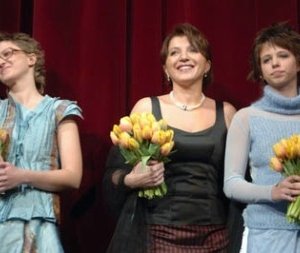 Berlinale 2006: Jasmila Zbanic, Mirjana Karanovic (al centro) e la giovanissima Luna Mijovic