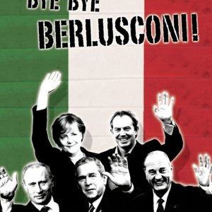 La locandina di Bye Bye Berlusconi