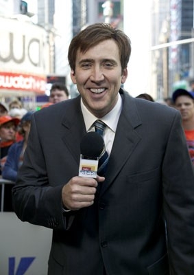 Nicolas Cage di fronte alle telecamere in The Weather Man