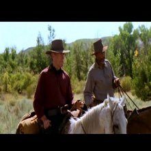 Clint Eastwood e Morgan Freeman in una scena de GLI SPIETATI
