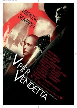 La locandina italiana di V for Vendetta