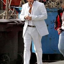 Colin Farrell sul set di Miami Vice