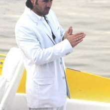 Colin Farrell sul set di Miami Vice