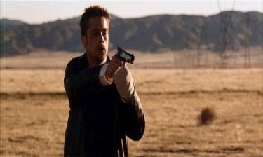 Brad Pitt nella scena conclusiva di SEVEN