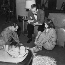 Greta Garbo, Melvyn Douglas ed Ernst Lubitsch in una pausa di NINOTCHKA