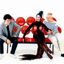 Pedro Almodovar e Jean-Paul Gaultier in una foto promozionale per Kika