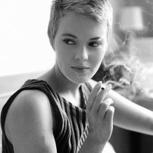 Jean Seberg sul set di Fino all'ultimo respiro