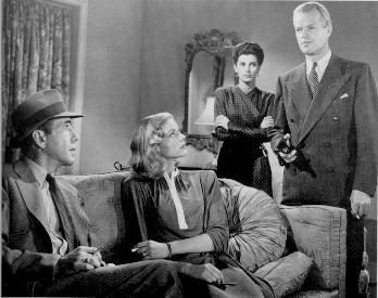 Humphrey Bogart Lauren Bacall Sonia Darrin E Louis Jean Heydt In Una Scena Di Il Grande Sonno 25604