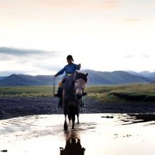Una scena de il cane giallo della mongolia