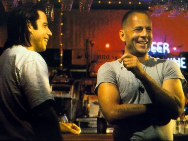 John Travolta e Bruce Willis in Pulp Fiction
