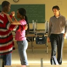 Rob Brown, Yaya DaCosta e Antonio Banderas in una scena del film Ti va di ballare? - Take the Lead