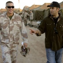 Jake Gyllenhaal e Sam Mendes sul set del film Jarhead