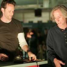 Steven Weber e Mick Garris sul set di 'Desperation'