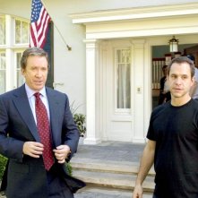 Tim Allen e il regista Brian Robbins sui set del film The Shaggy Dog