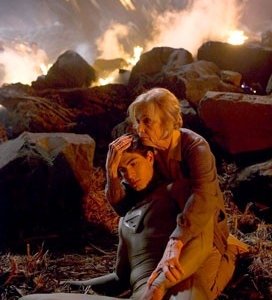 Brandon Routh ed Eva Marie Saint in Superman Returns