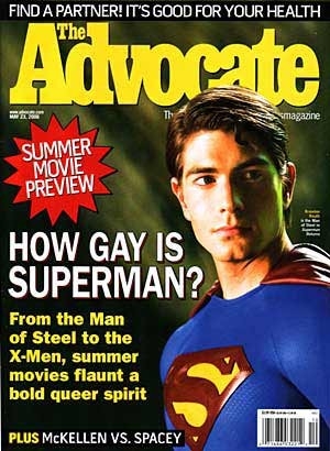 Brandon Routh Su Una Copertina Del Periodico Gay The Advocate Dedicata A Superman Returns 27136