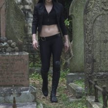 Milla Jovovich in una scena dell'action-fantasy Ultraviolet