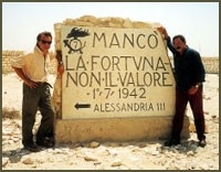 Daniele Nannuzzi ed Enzo Monteleone sul set di El Alamein