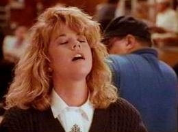Meg Ryan nella celebre scena dell'orgasmo simulato di Harry ti presento Sally