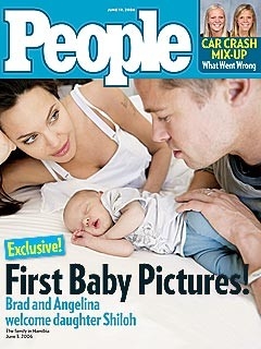 Angelina Jolie , Brad Pitt e la piccola Shiloh Nouvel