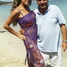 Lory Del Santo e Jerry Calà sul set di Vita Smeralda