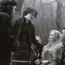 Sul set de Il mistero di Sleepy Hollow: Christina Ricci, Tim Burton e Johnny Depp