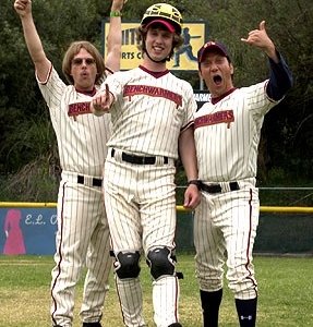 David Spade,  Jon Heder e Rob Schneider ne Gli scaldapanchina