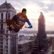 L'attore Christopher Reeve in una scena di SUPERMAN