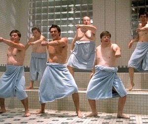 Jed Rees, John Taylor, Johnny Knoxville, Bill Chott, Edward Barbanell e Geoffrey Arend in The Ringer - L'imbucato