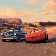 Una scena del cartoon Cars