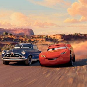 Una scena del cartoon Cars